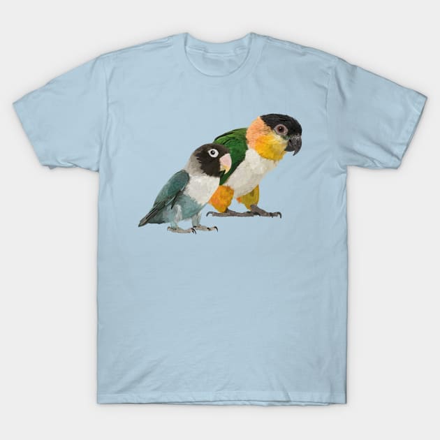 Caique and Agapornis T-Shirt by obscurite